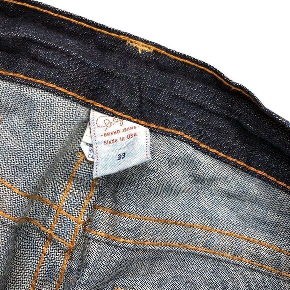 Vintage 2004-2008 True Religion Jeans Size 33 Yellow Horshoe - Picture 6 of 11